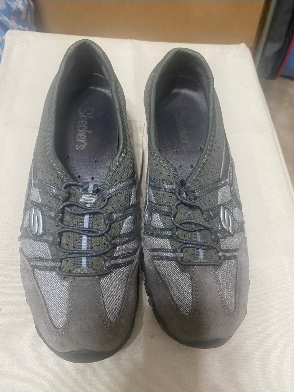 Skechers Women's Charcoal Gray Slip-On Sport Sneakers